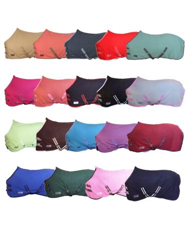 RL24 - Sweat rug BASICLINE with cross strap for the horse is breathable fleece blanket transport blanket dark brown 105cm