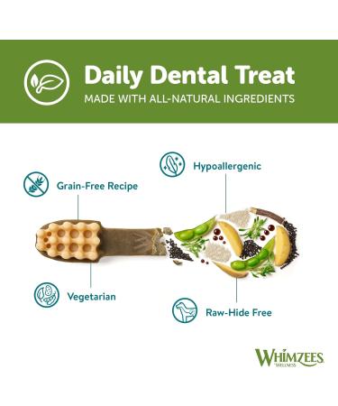 WHIMZEES Wellness Toothbrush Dog Chews for Medium Breeds - 30 Piece Month Box - Buy Online on SooperMarket.com