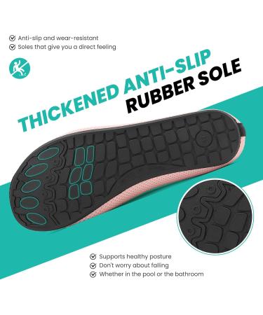 Ruomu Fast Drying Bathing Shoes for Women & Men | Slipproof Aqua Shoes | Lightweight Beach & Surf Footwear | Size 38 EU - Pink - Buy Online on SooperMarket.com