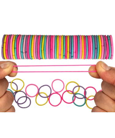 50 PCS Hair Bobbles Hair Ties Elastic Hair Bands Ponytail Holders for Kids Girls Women (Multi-Colored UNI)