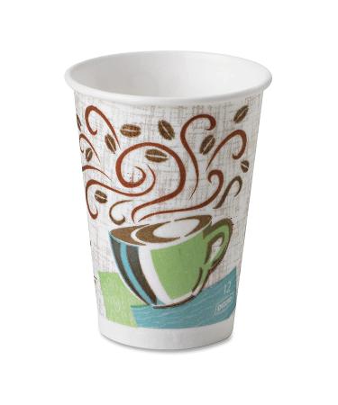 Dixie PerfecTouch 12 oz. Insulated Paper Hot Coffee Cup - 160 Cups/Case, Coffee Haze Design - Buy Online on SooperMarket.com