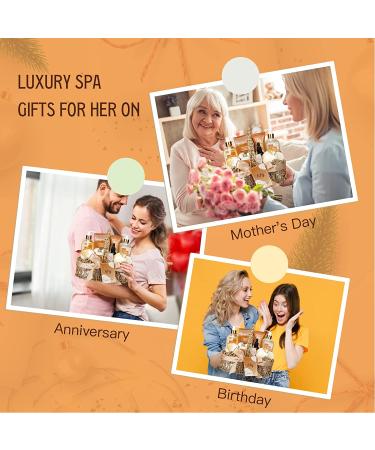 Sulfate Free Spa Gift Set for Her: 12pcs Honey Almond & Gardenia Spa Kit with Shower Gel, Bubble Bath, Bath Bombs, Body Scrub - Shea Butter & Vitamin E Included - Buy Online on SooperMarket.com