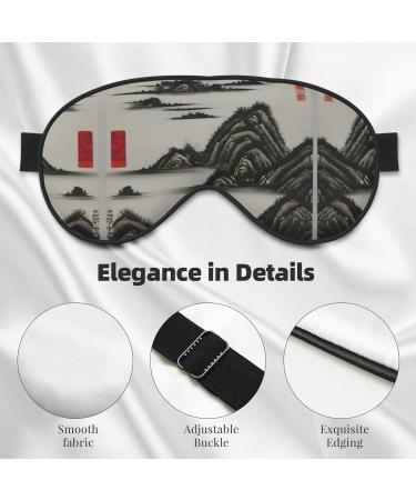 SSIMOO Landscape Painting Eye Mask - Soft Breathable Sleep Mask for Women | Perfect for Travel & Relaxation - Buy Online on SooperMarket.com