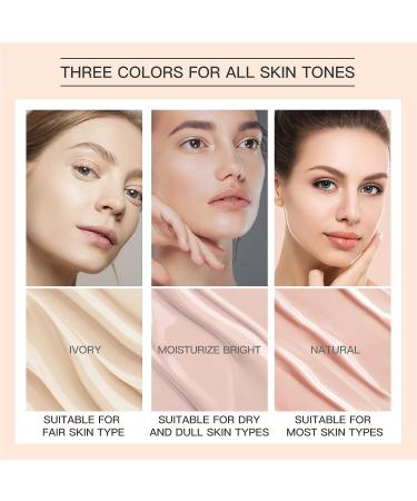 LSxia 2Pcs Liquid Concealer Foundation Set - Waterproof & Moisturizing Ivory Makeup for Full Coverage & All Skin Types - Buy Online on SooperMarket.com