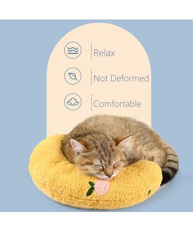 Fluffy Cat Pillow - Ultra Soft Half Donut Cuddler for Joint Relief and Calming Sleep in Haze Blue - Machine Washable - Buy Online on SooperMarket.com