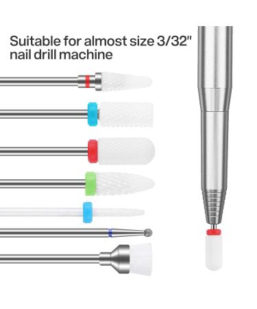 MAQUITA 7Pcs Ceramic Nail Drill Bits Set - Professional Nail Drill Bit Tools for Manicure Pedicure - Great Gift for Women and Girls - Buy Online on SooperMarket.com