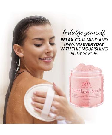Himalayan Salt Body Scrub Exfoliator for Soft Skin - White Naturals 12 oz - Buy Online on SooperMarket.com