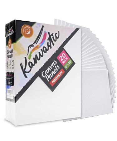 Canvas Boards for Painting (8x10 Canvases - 20 pcs Value Pack) Individually Wrapped Artist Quality Canvas Panels Made from Pure Cotton - Triple Primed with Gesso to Save You The Hassle