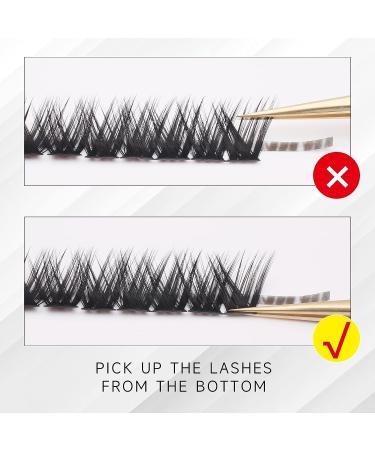 MilyBest DIY Lash Extension Kit: 156Pcs Individual Lash Extensions for Easy At-Home Application - Reusable Soft False Eyelashes for Natural Look - Faux Mink Cluster Lashes (MIX-10-16mm) - Buy Online on SooperMarket.com