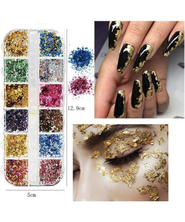 Kalolary Nail Art Kit with Butterfly Sequins, Dried Flowers, Foil, Shavings, Rhinestones, Tweezers, and Picker Pencil - DIY Female Nail Decoration - Buy Online on SooperMarket.com