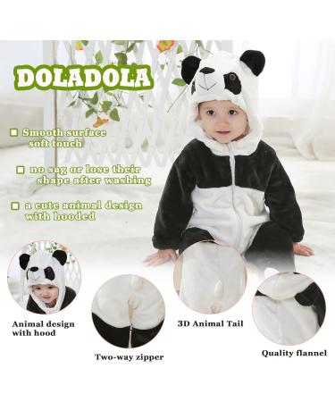 Doladola Baby Panda Hooded Romper | Toddler's Animal Onesie Jumpsuit 18-24 Months - Buy Online on SooperMarket.com