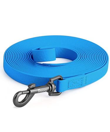 Toozey drag line for dogs 3m / 5m / 7m / 10m / 15m / 20m drag line with hand loop and mains bag waterproof training line for large to small dogs robust dog leash blue 20m blue