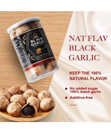 Nat Flav Whole Black Garlic 8.8 Oz (250g) - Fermented 120 Days, High Antioxidants, Non-Additives, Ready to Eat Healthy Snack - Buy Online on SooperMarket.com
