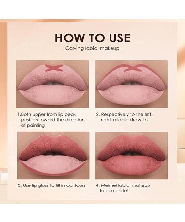 PETANSY Matte Lipstick Set - 6 Nude Liquid Lipsticks with Matching Lip Liners | Waterproof Long Lasting Lip Gloss Gift Set for Women - Buy Online on SooperMarket.com
