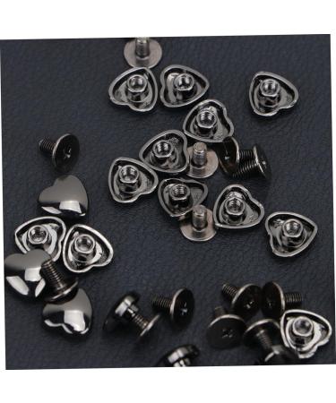 Operitacx 60 Pcs Shoe Bag Ornament Heart Shape Handbag Screw Button Studs Fasteners Belt Button Nails Wallet - Buy Online on SooperMarket.com