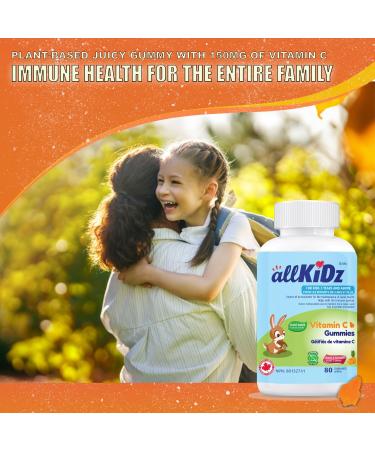 allKiDz Vitamin C Gummies for Kids Children 150mg Immune Booster Antioxidant Bones Teeth Supplement Vegan Pectin Plant-based Great Tasting Rocket-shaped Gummies Orange Pineapple Flavour 80 Count - Buy Online on SooperMarket.com