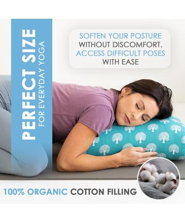 Restorative Yoga Bolster Set | 100% Cotton Pillow with Extra Cover & Carry Bag | GAYO Travel Size (18 x 11 x 6.5 in) - Buy Online on SooperMarket.com
