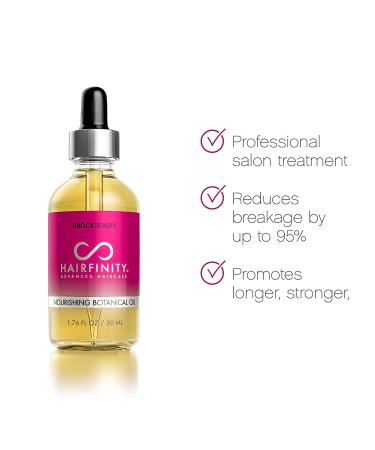 Hairfinity Botanical Hair Oil for Dry Damaged Hair - Jojoba, Olive, Sweet Almond Oils - Growth Treatment - Silicone & Sulfate Free - 1.76 oz - Buy Online on SooperMarket.com