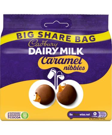Cadbury Dairy Milk Caramel Nibbles Chocolate Bag 186 g (Bulk Box of 10) - Buy Online on SooperMarket.com