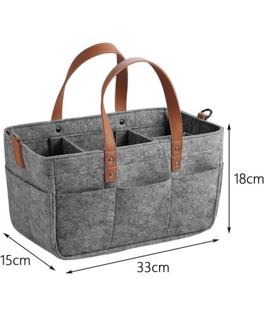 Harilla Baby Wrap Bag Stylish & Spacious Felt Organizer for Baby Products | Reusable Dark Gray Handbag & Weekend Bag - Buy Online on SooperMarket.com