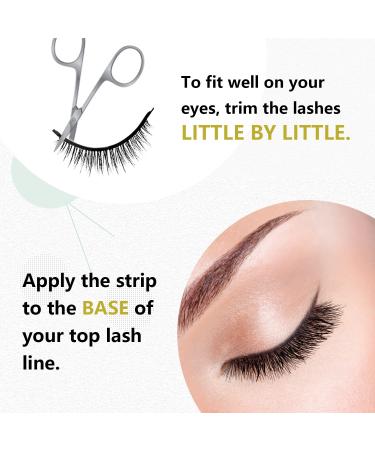 Self-Adhesive Reusable False Eyelashes - Easy 3 Second Application, No Glue Needed (2 Pairs) - Buy Online on SooperMarket.com