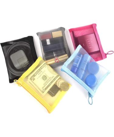 Patu Mini Zipper Mesh Bags Size S / A7 5 Pieces - Beauty Makeup Lipstick Organizer & Travel Kit Pouch - Buy Online on SooperMarket.com