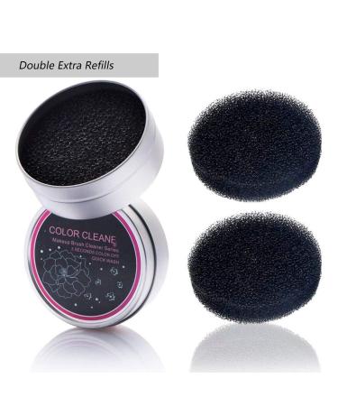 Hongecb Professional Make-Up Brush Cleaner - Quick Color Change Sponge Tool Set (3PCs) for Easy Dry Cleaning - Compact Storage Can Included - Buy Online on SooperMarket.com