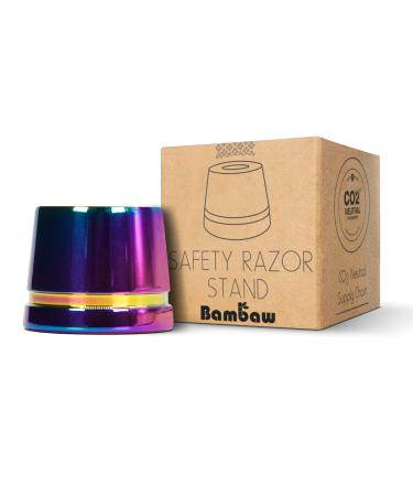 Bambaw Rainbow Safety Razor Stand | Razor Holder Shave Stand | Shaver Holder Stand fits only Metal Safety Razors | Double Edge Razor Stand | Razor Stand Holder | Shaving Stand
