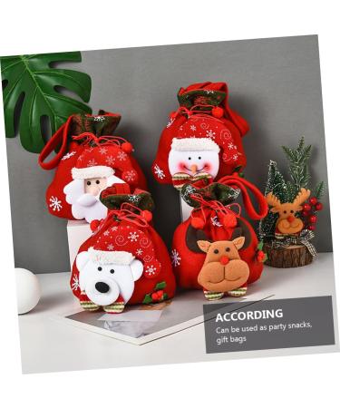 Anneome Pouch 3pcs Christmas Bag Candy Bags Christmas Tree Hanging Ornament Doll Wrapping Bags Drawstring Bag - Buy Online on SooperMarket.com