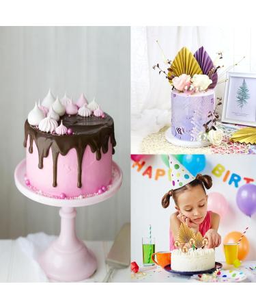 8 Pcs Gold Cake Topper Decorations Gold Palm Leaf Cake Toppers With Gold Cake Insert Decoration cake decorations for Birthday Party WeddingValentine's Day Baby Shower Diy - Buy Online on SooperMarket.com