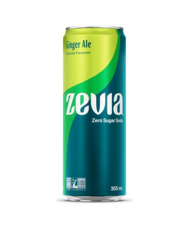 Zevia Zero Sugar Ginger Ale Soda 355 mL Cans (Pack of 12) Ginger Ale 355 mL (Pack of 12)