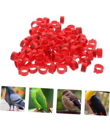Happyyami 300 Pcs Pigeon Anklet Chicken Stuff Tag Baby Chick Pigeon Identification Ring Travel Bag Multicolor 1.3X1.3CMx3pcs Redx3pcs - Buy Online on SooperMarket.com