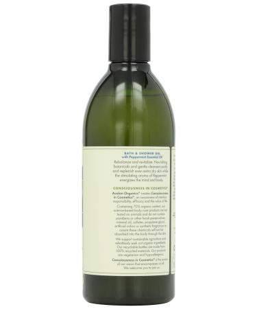 Avalon Organic Botanicals Mint Bath & Shower Gel - 12 oz | Natural Skincare for Refreshing Cleansing - Buy Online on SooperMarket.com