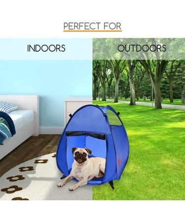MyDeal Pop Up Pet House in a Bag - Portable Play Pen with 3 Net Windows and Zipper Door for Dogs, Cats, Rabbits - Shelter and Safety on the Go - Buy Online on SooperMarket.com