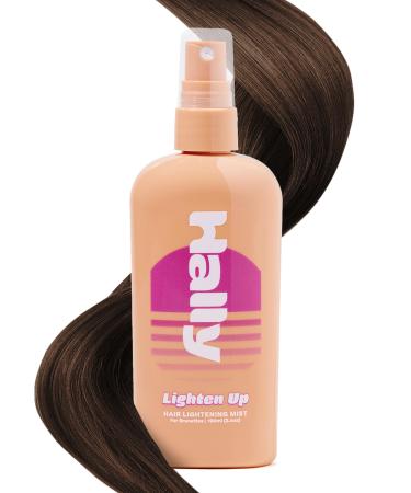Hally Hair Lightener Spray Lighten Up for Brunettes - Gentle & Easy to Use Sun Hair Lightening Spray Lightens Hair Up to 2-3 Shades - Hair Brightening Spray for Healthy Vibrant & Sun-Kissed Look For Brunette/Brown Hair