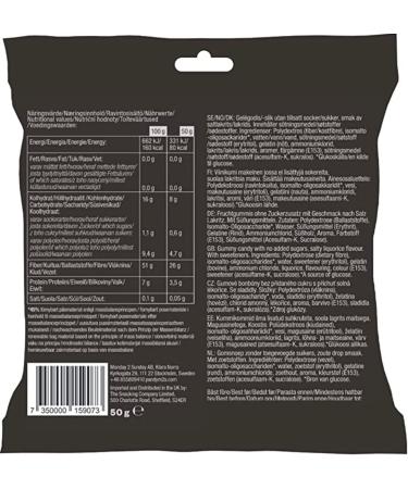 PANDY Candy SALTY LIQUORICE - Classic Liquorice Flavour with a Touch of Salt Gummy Candies Bag Only 1g Sugar & 80 Calories 1x50g (Pack of 2) - Buy Online on SooperMarket.com