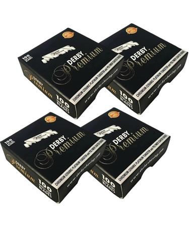 400 "Derby Premium" Single Edge Razor Blades for straight razor