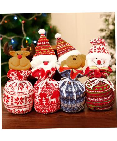 KOMBIUDA 1pc Bags Candy Christmas Hanging Adorable Ornament Knitted Kids Portable Storage Bag Elk - Buy Online on SooperMarket.com