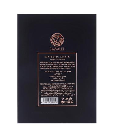 Sawalef Majestic Amber - Elegant Body Mist - Intense Long-Lasting Scent - Floral and Fruity Fragrance - Suitable for Daily Wear - 2.7 oz EDP Spray - Buy Online on SooperMarket.com