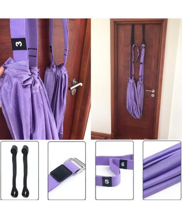Yogagurt Stretch Band Premium Polyester Cotton Yoga Belt for Inversion Stretching Flexibility Training & Pilates Purple 1 Piece - Buy Online on SooperMarket.com