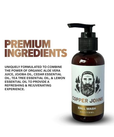 Ball Wash for Men | Refresh & Hydrate Your Body | Cedarwood Tea Tree & Lemon - 4oz - Buy Online on SooperMarket.com