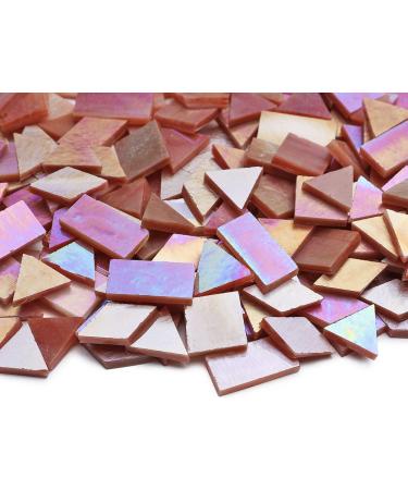 Iridescent Mosaic Glass Tiles - 200 Pieces Stained Glass Tile for Mosaic Craft - Autumn Assortment - Buy Online on SooperMarket.com