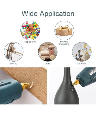 Hot Glue Gun Kit with 20 PCS Glue Sticks | Dual Temp 60/100W Hot Glue Gun for DIY Projects | Ideal for Home and Office Quick Repairs | Dark Green - Buy Online on SooperMarket.com