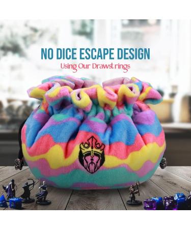 CardKingPro Immense OCD Edition Dice Bag - Rainbow & Pink - 200+ Dice Capacity - Patented Design - Buy Online on SooperMarket.com