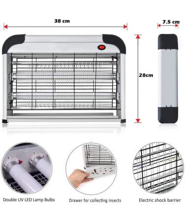 Buy Cefrank Mosquito Killer - Powerful 2800V Insect Destruction with UV Light | 20W Fly Trap for Home & Business - Buy Online on SooperMarket.com