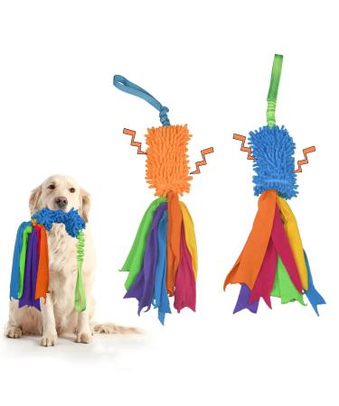 Tekcam 2 Pack Mop Bite Tug for Agility Dog squeaky dogs rope toys outdoor chasing coffin interactive agility dog fun dog toys for small medium-sized dogs dog toy-1