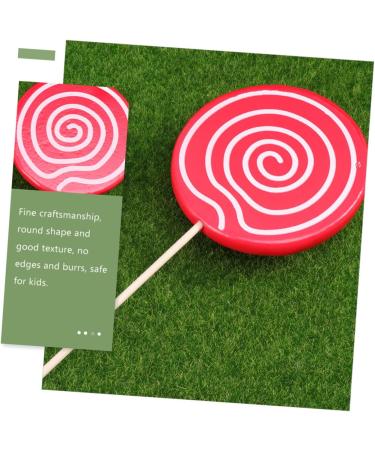 Alipis 4 Pcs Fake Lollipop Props Decor Christmas Lollipop Props Giant Prop Giant Candy Peg with Hook Realistic Candy Props Kid Toys Lollipop Cake Decorations Child Wooden Ornaments Drinks - Buy Online on SooperMarket.com
