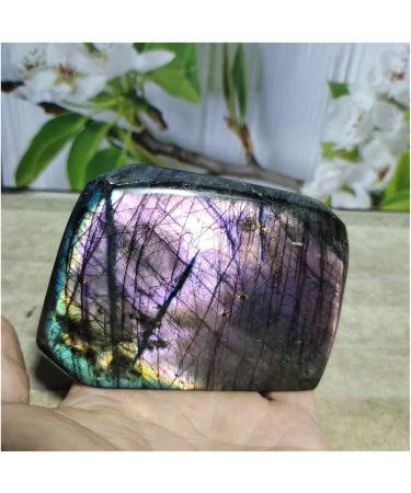 Natural Crystal Rough 650g-700g Natural Purple Light Labradorite Stone Gemstone and Crystal Original Grinding Heal Home Decoration 1pc - Buy Online on SooperMarket.com