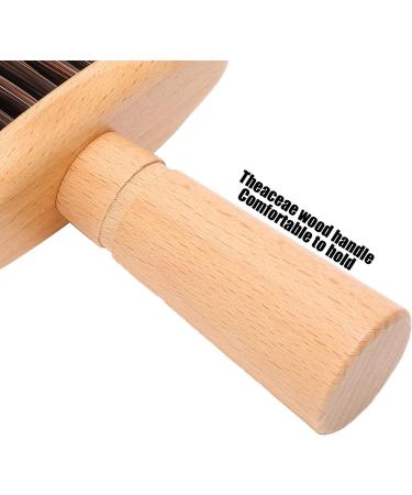 Large Barber Hair Cutting Brush with Wooden Handle Barber Face Brush for Face Neck Duster Hair Cutting Accessories (Brown) - Buy Online on SooperMarket.com