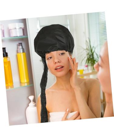 CANIGHT 2pcs Dry Hair Cap Steamer Caps Thermal Hair Caps Durable Hats Conditioning Cap Cappy Hat Black 190t - Buy Online on SooperMarket.com